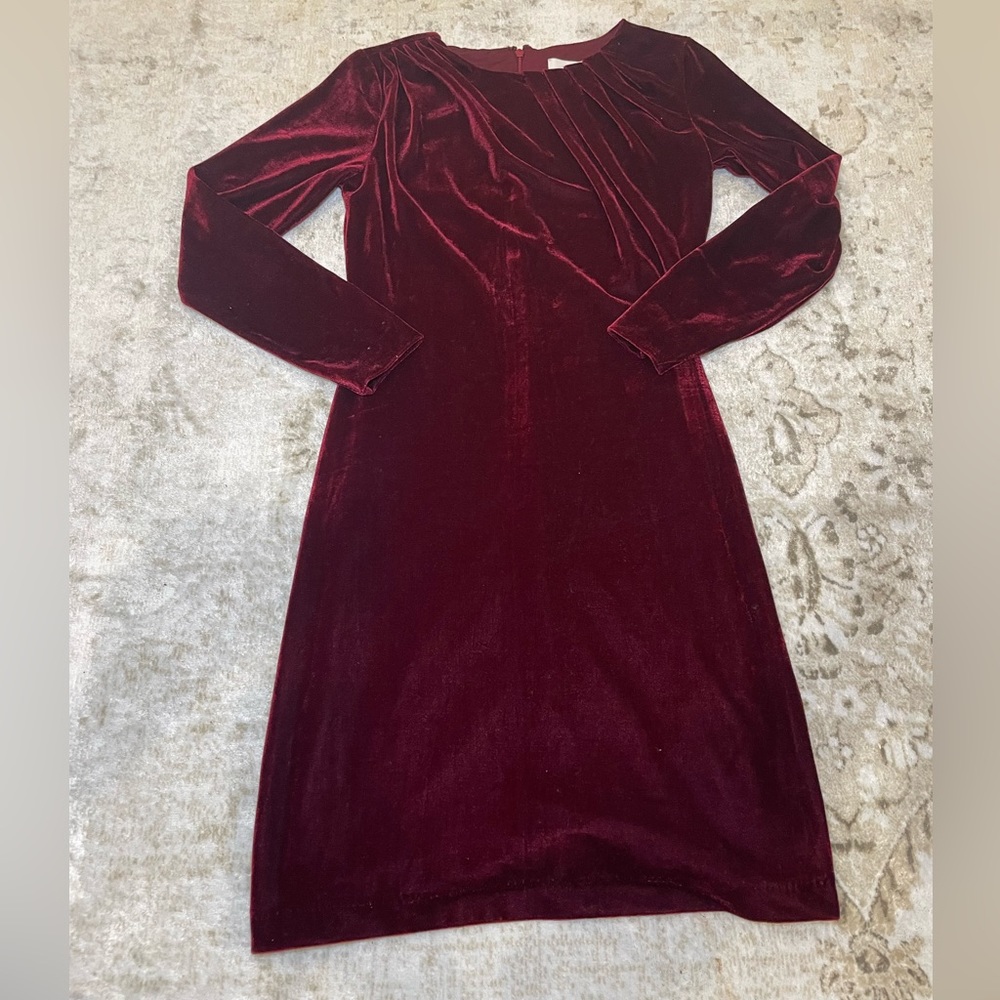 REISS NWOT Matty Red Merlot Velvet Holiday Dress‎ Size 0